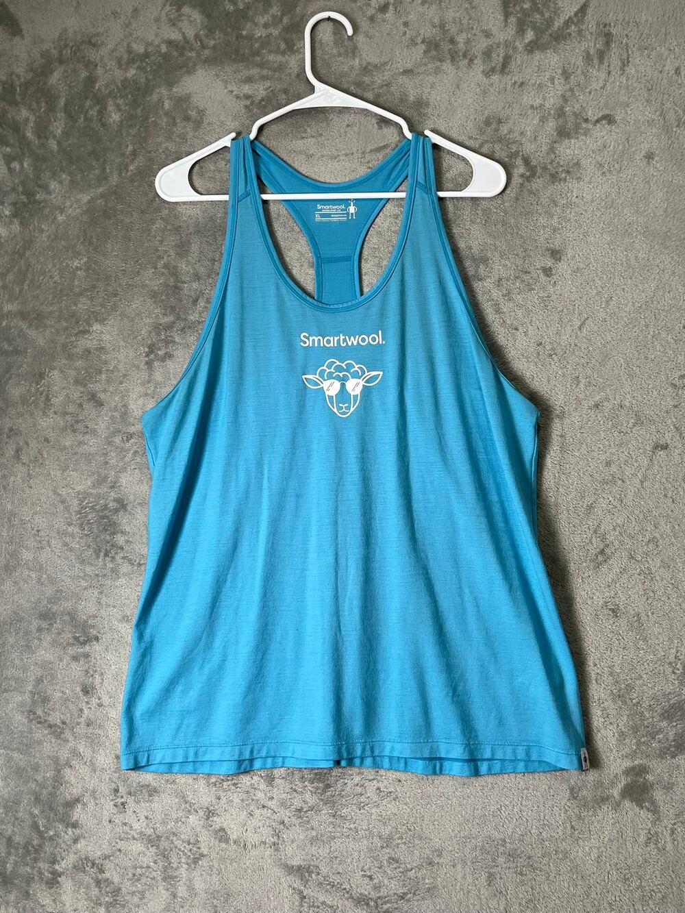 Smartwool Merino Sport 150 Women’s Blue Racerback Tank Active Hiking Athletic XL